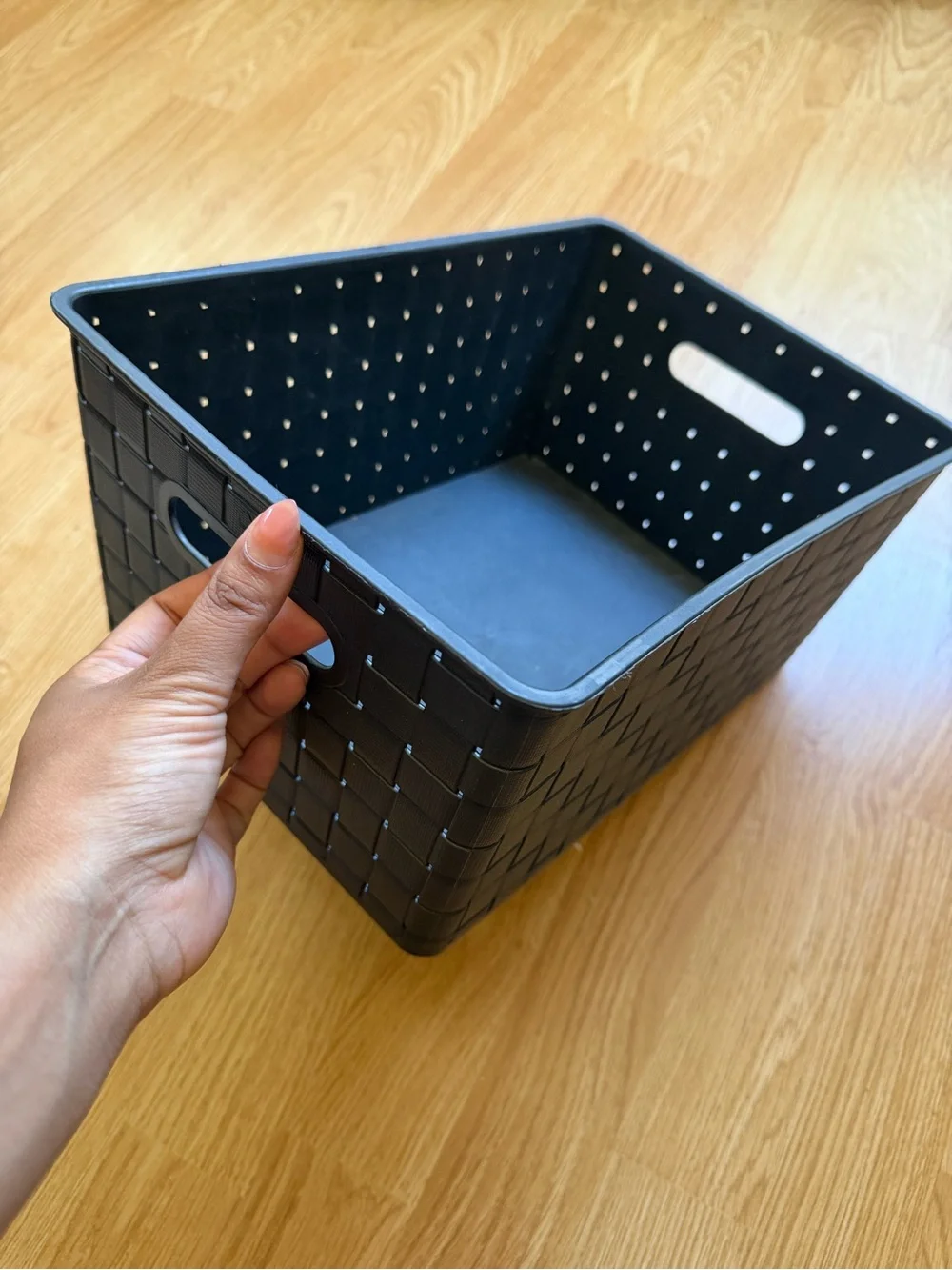 Black Woven Storage Basket